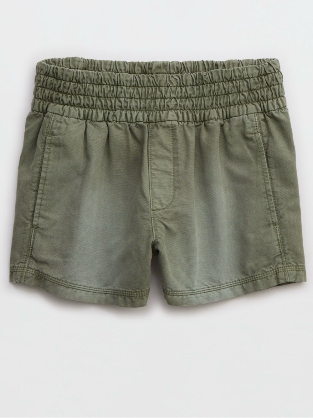Aerie Women’s Babewatch High Waisted Pull On Shorts in Olive Fun, Size Medium - Picture 3 of 9